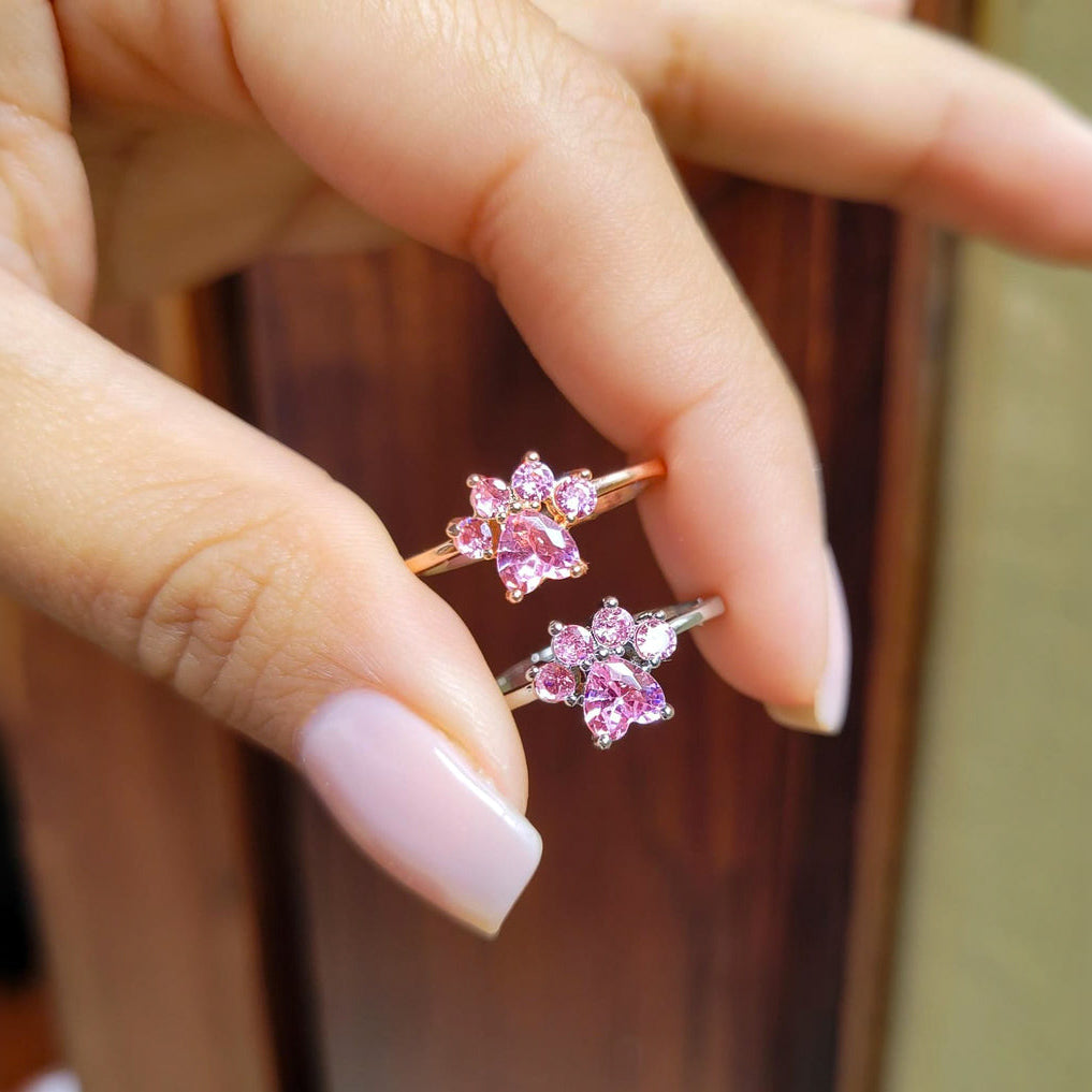 Anillo Huellita rosa