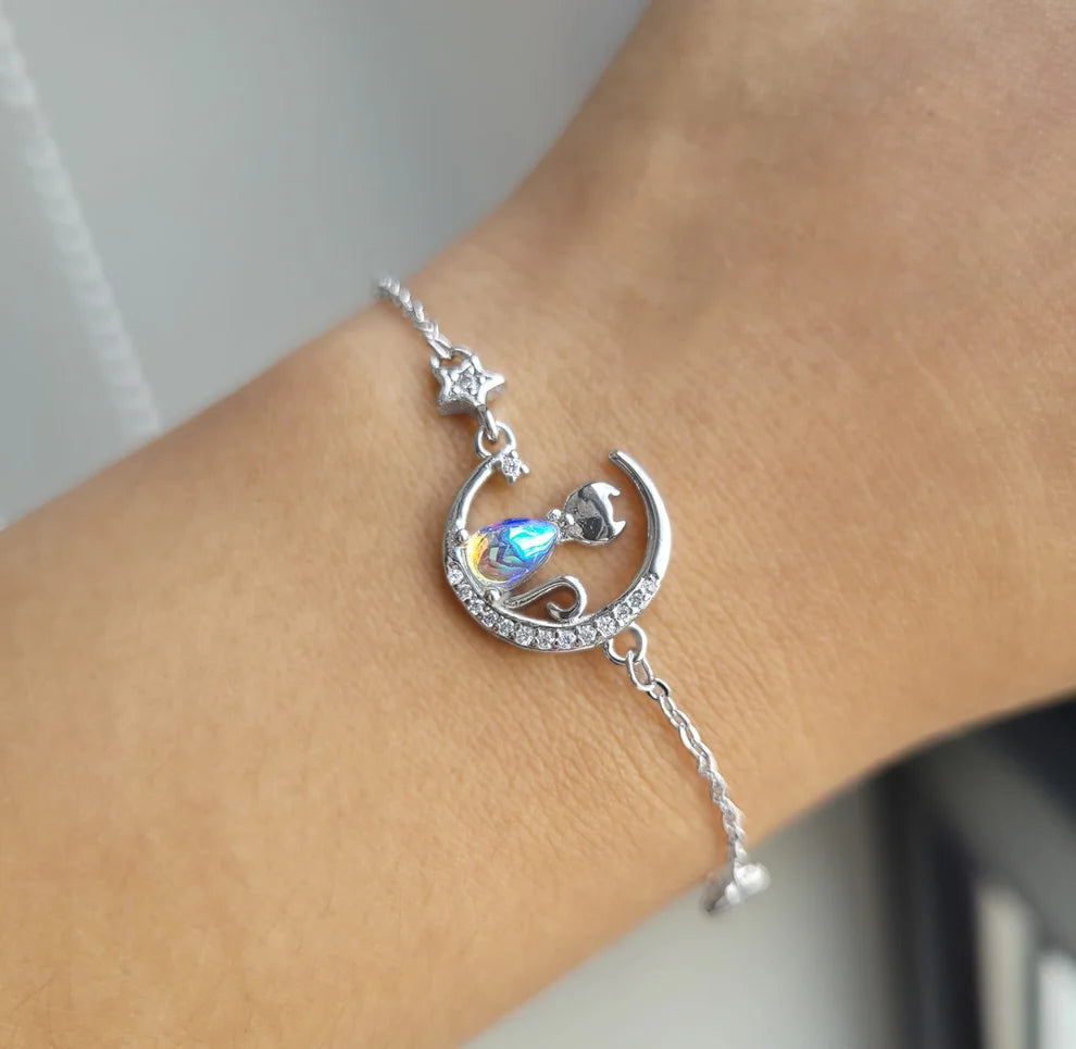 Pulsera Gatito en la luna