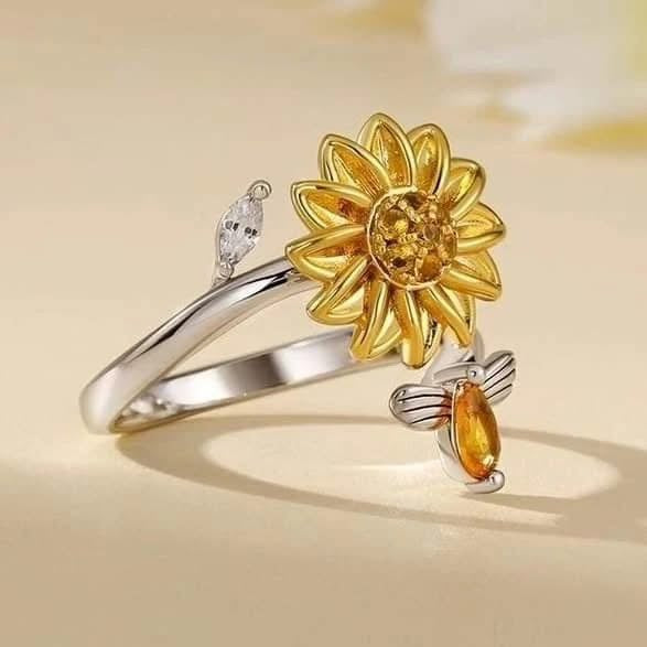 Anillo antiestrés girasol y abejita