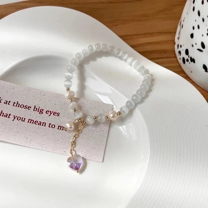 Pulsera corazón tornasol