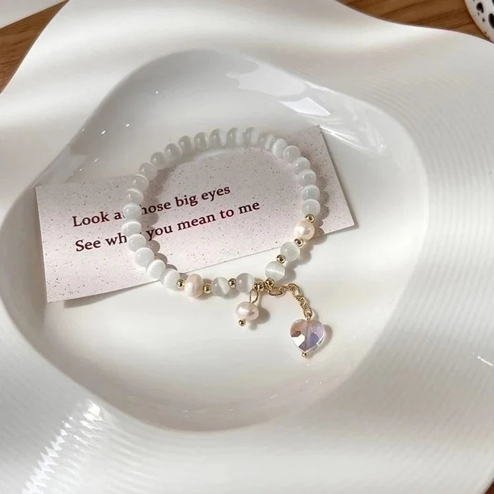 Pulsera corazón tornasol