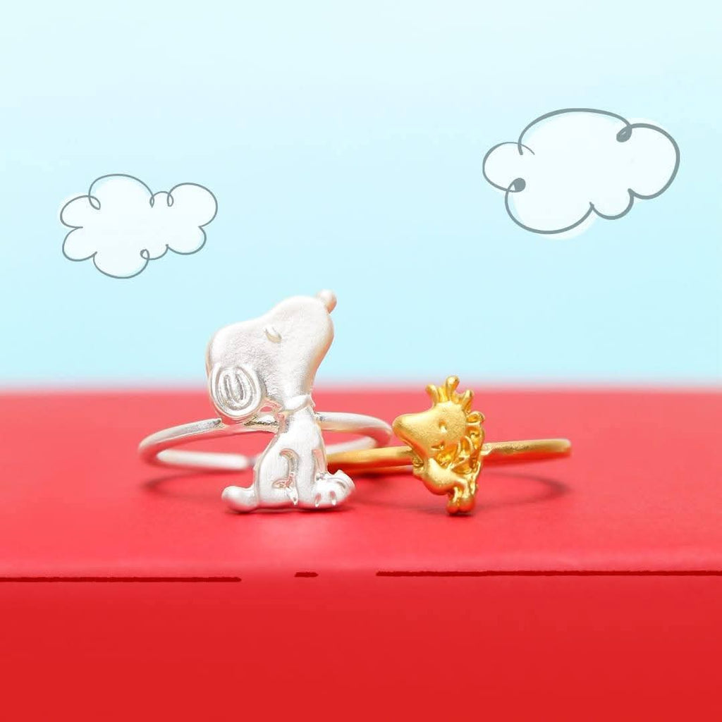 Anillos Snoopy con plata S925 y oro de 14k - LYX Guatemala