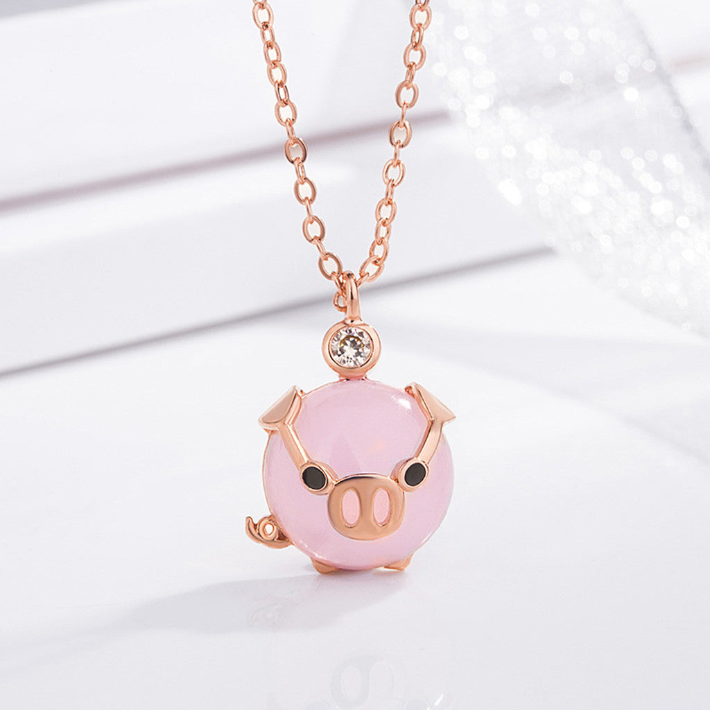 Collar cerdito rosa