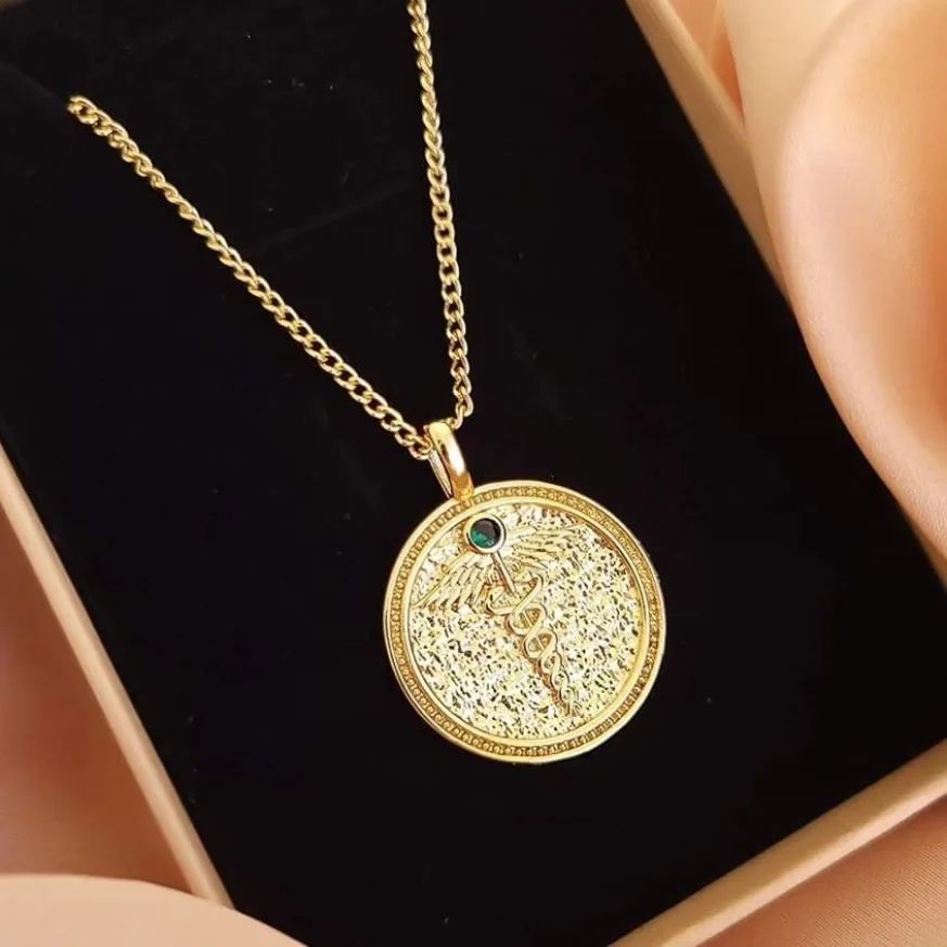 Collar medalla de salud