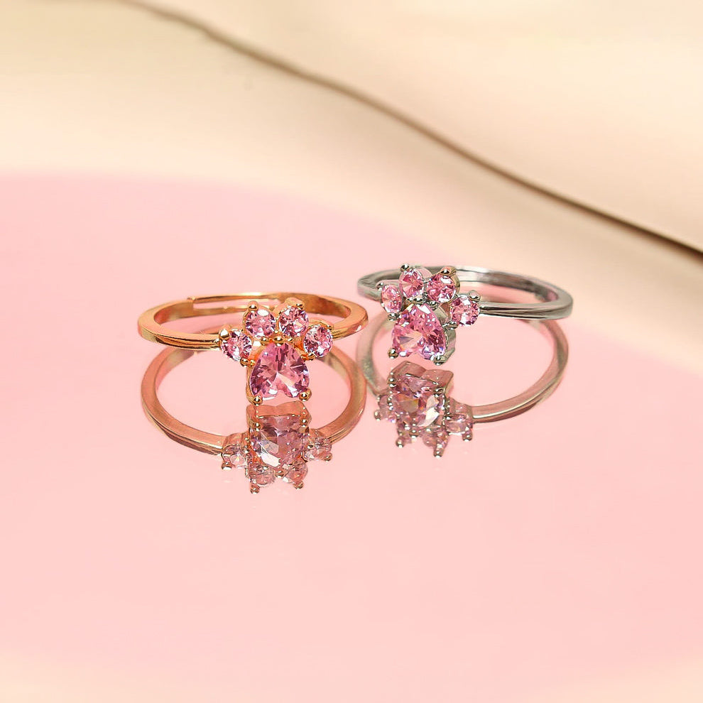 Anillo Huellita rosa