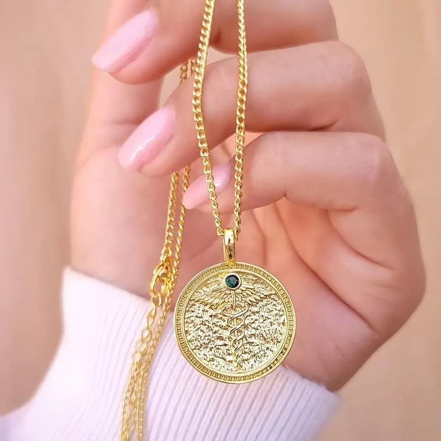Collar medalla de salud