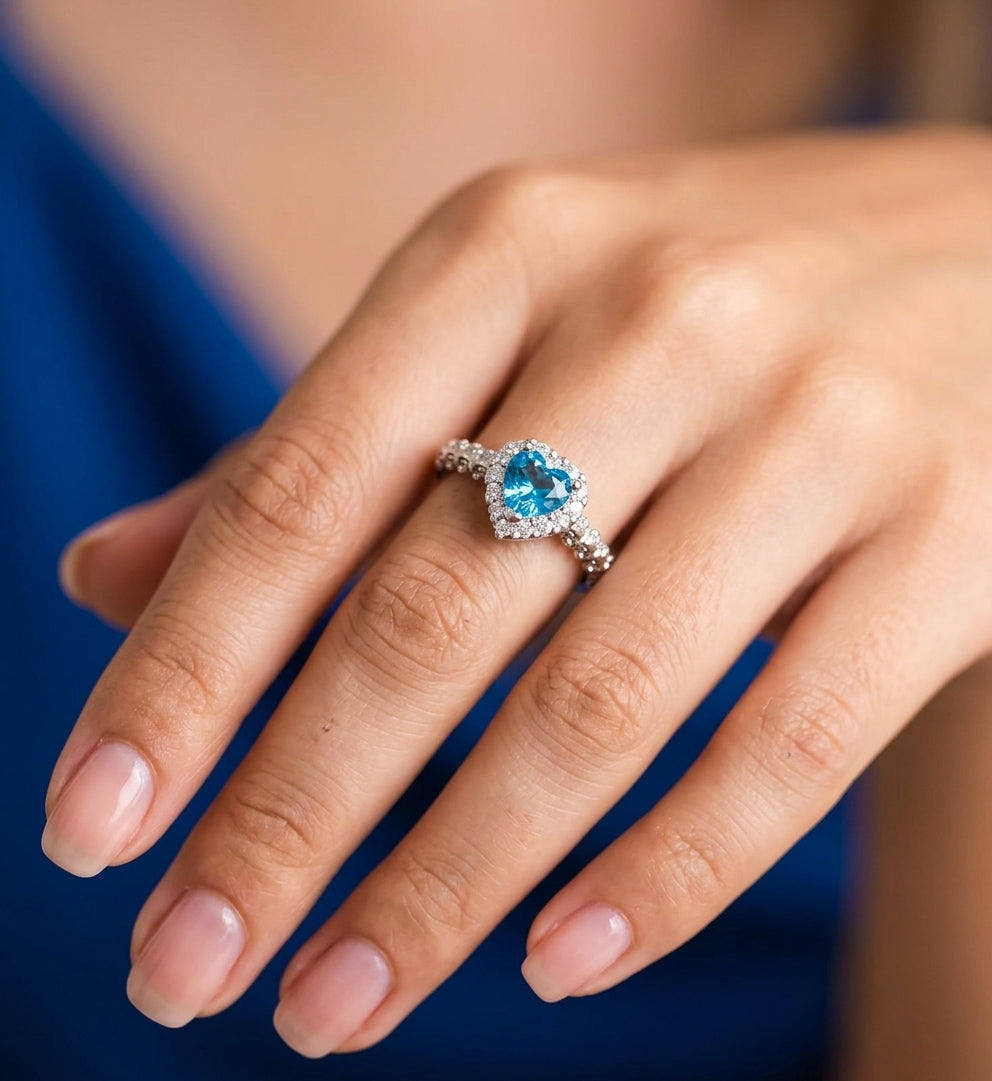 Anillo Corazón Soleste 🩵