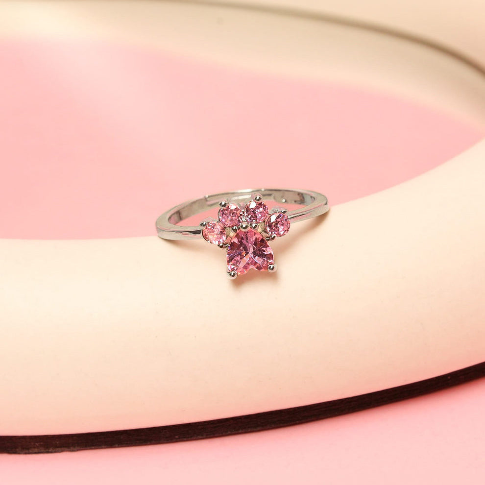 Anillo Huellita rosa