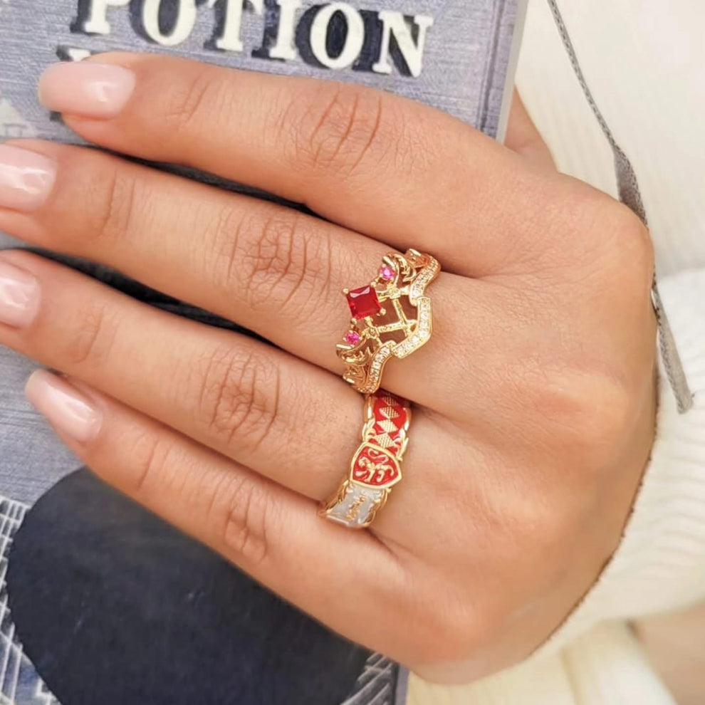 Set anillos Gryffindor con oro rosa de 14k - LYX Guatemala