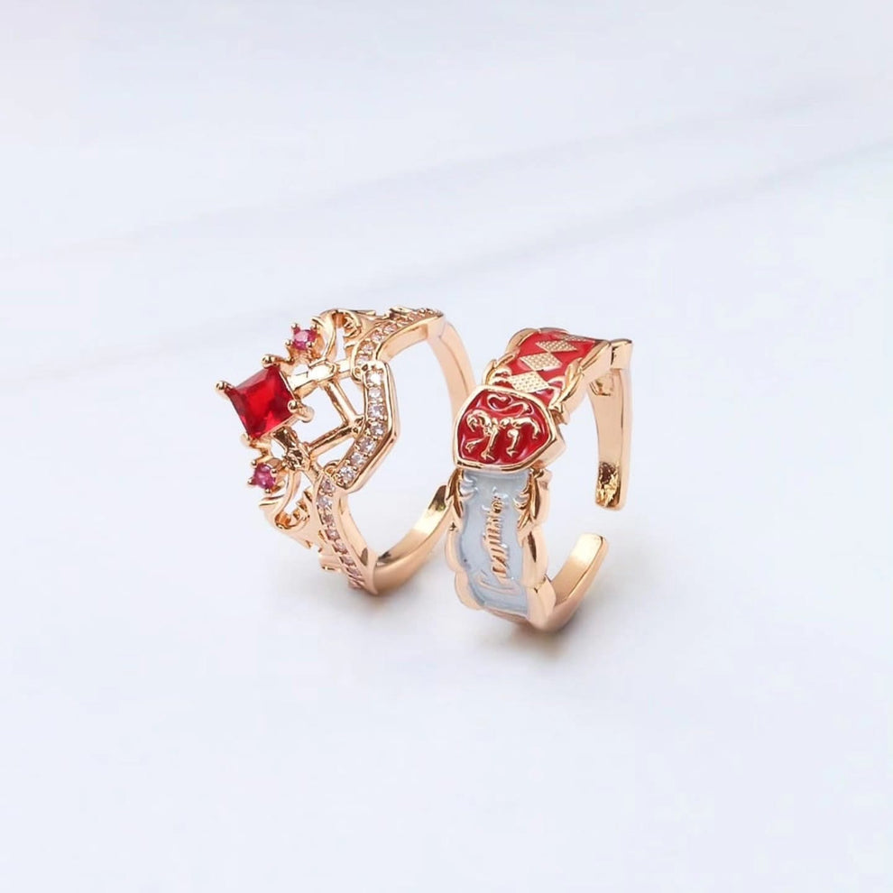 Set anillos Gryffindor con oro rosa de 14k - LYX Guatemala